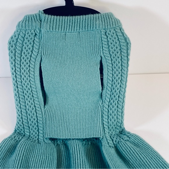 Shabby Chic | Knit Dog Sweater | Size M (see size chart photo) | Teal Green NWT - Picture 9 of 9